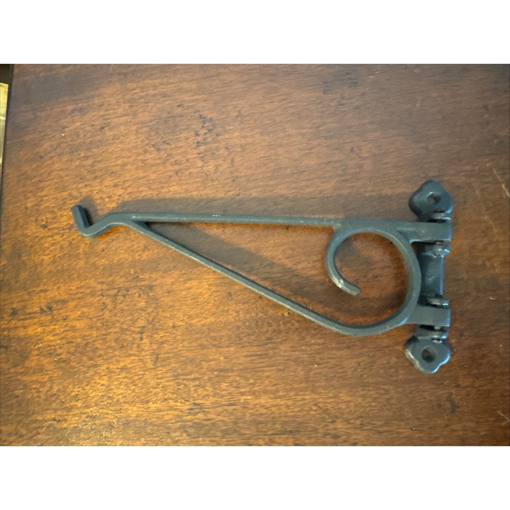 9x4" Vintage Iron Swivel Hook Swing Arm Plant Hanger Lantern Bracket